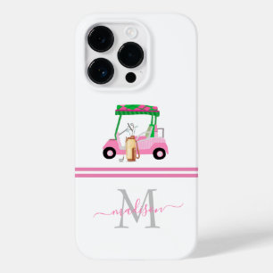 Lady Golfer Personalized Monogram Name  Case-Mate iPhone 14 Pro Case
