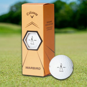 Lady Golfer Personalized name and year  Golf Balls