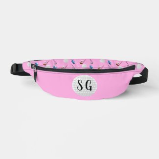 Lady Golfer Pink with White Golf Ball 