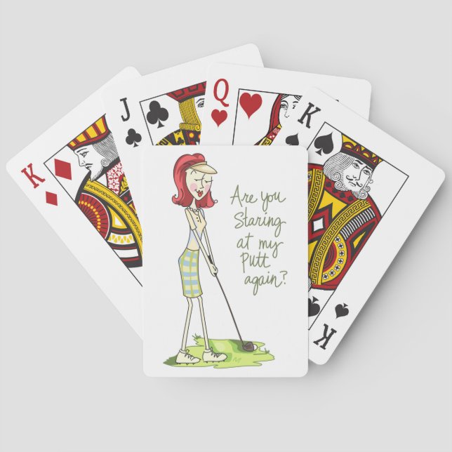 Lady Golfer Poker Cards (Back)