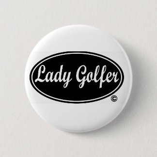 Lady Golfer Round Button