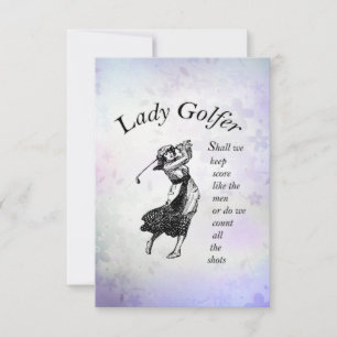 Lady Golfer RSVP Card