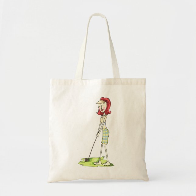 Lady Golfer Tote Bag (Front)