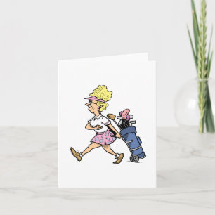 Lady Golfer Tshirts and Gifts Card