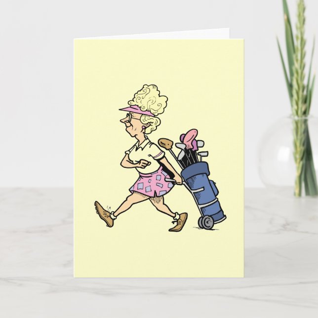 Lady Golfer Tshirts and Gifts Card (Front)