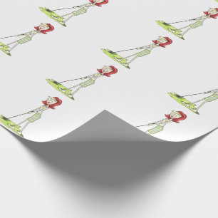 Lady Golfer Wrapping Paper