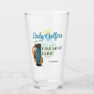 Lady Golfers Have More Drive Glass Tumbler