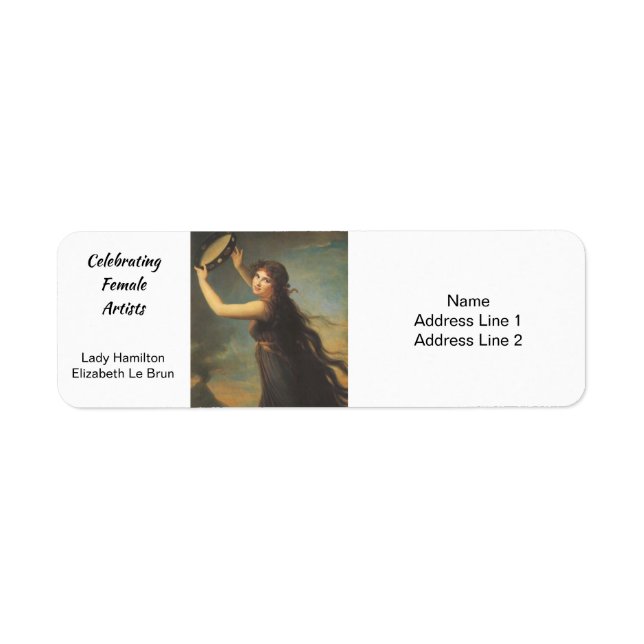 Lady Hamilton by Elisabeth Vigee Le Brun  Label (Front)