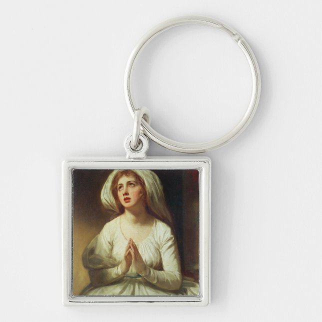Lady Hamilton Praying Keychain (Front)