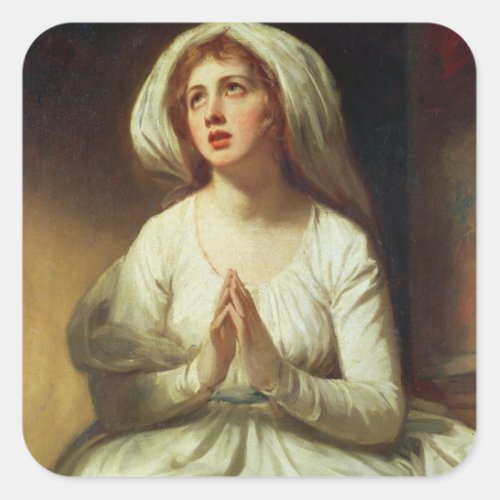 Lady Hamilton Praying Square Sticker