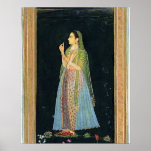 Lady holding a blossom, from the Small Clive Album Poster