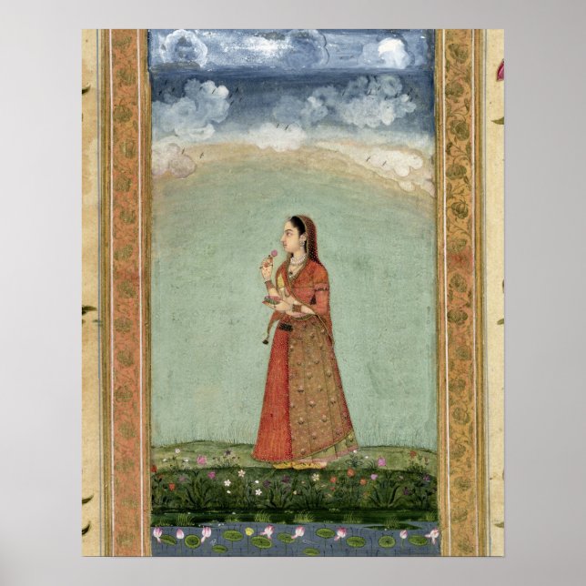 Lady holding a bowl of roses, from the Small Clive Poster (Front)