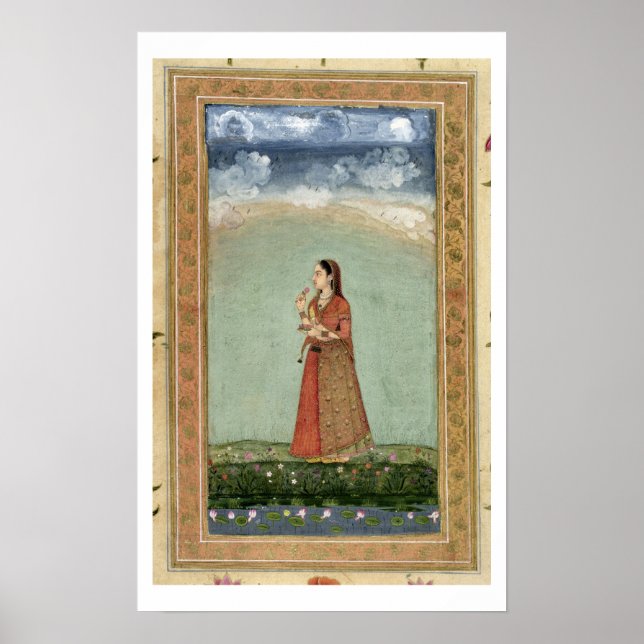 Lady holding a bowl of roses, from the Small Clive Poster (Front)