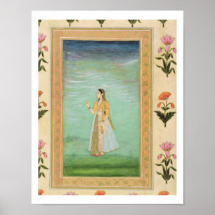 Lady holding a flower, from the Small Clive Album Poster