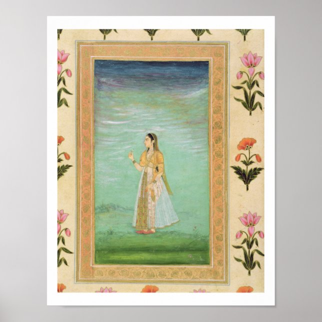 Lady holding a flower, from the Small Clive Album Poster (Front)