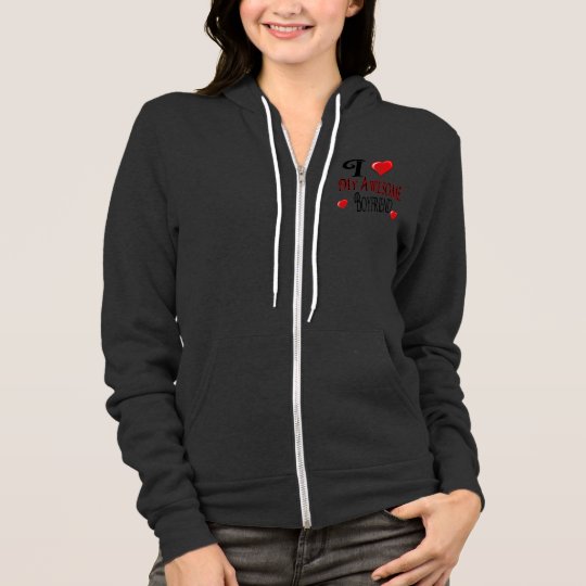Lady Hoodie Long Sleeve I Love my Boyfriend