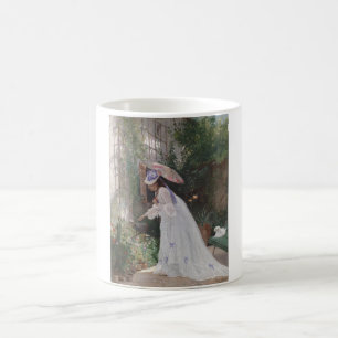 Lady in a Garden Caring For Her Flowers With Love Coffee Mug