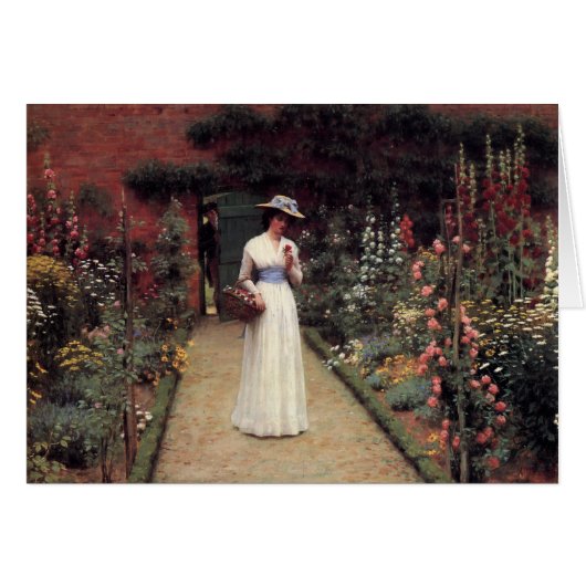 Lady in a Garden - Edmund Blair Leighton (Front Horizontal)