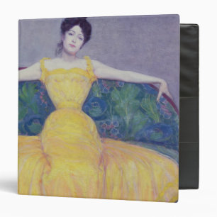 Lady in a Yellow Dress, 1899 3 Ring Binder