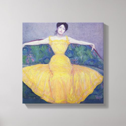 Lady in a Yellow Dress 1899 Canvas Print