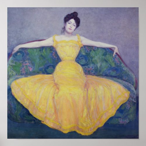 Lady in a Yellow Dress 1899 Poster