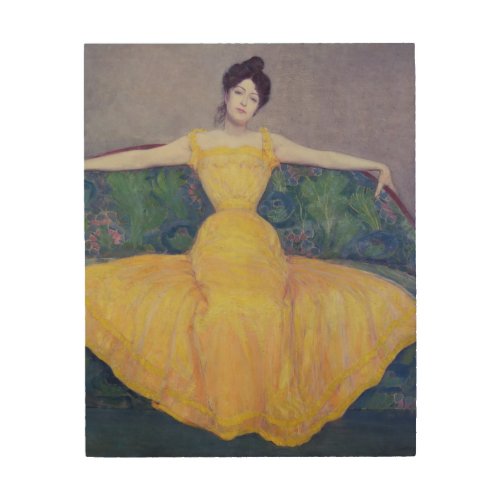 Lady in a Yellow Dress 1899 Wood Wall Decor