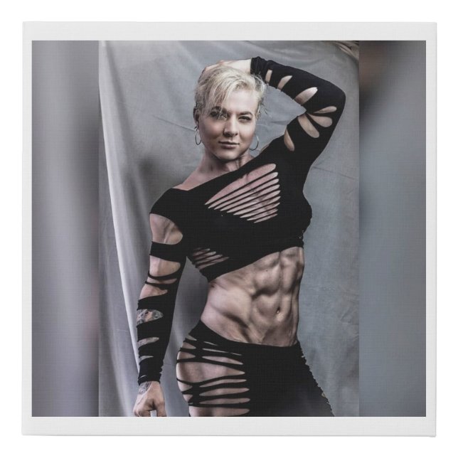 Lady in Black Faux Canvas Print (Front)