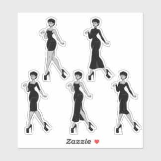 Lady in Black I Sticker