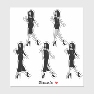 Lady in Black III Sticker