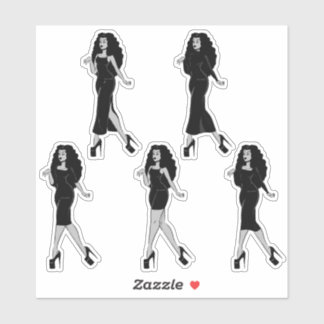 Lady in Black IV Sticker