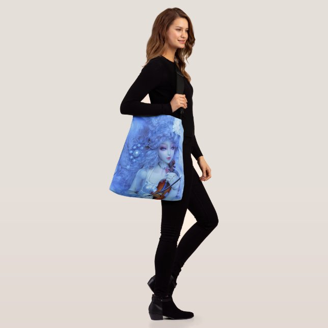 Lady in blue crossbody bag (On Model)