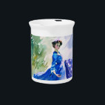 Lady in Blue Dress - Watercolor Painting Beverage Pitcher<br><div class="desc">Artwork by Brady Arnold</div>