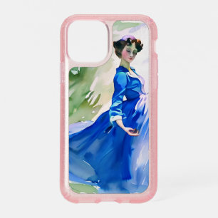 Lady in Blue Dress - Watercolor Painting Speck iPhone 11 Pro Case