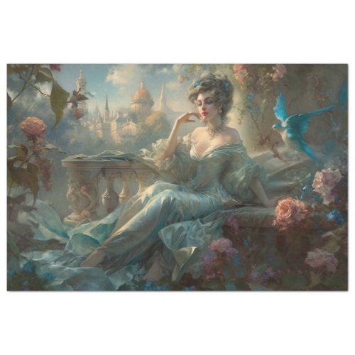 Lady in Blue  Tissue Paper