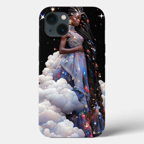 Lady In Clouds African American Art iPhone 13 Case