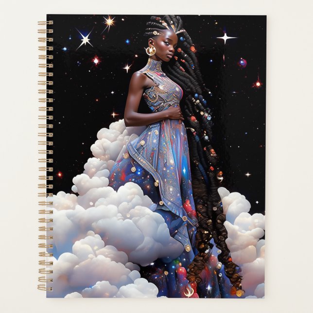 Lady In Clouds African American Art Planner (Front)