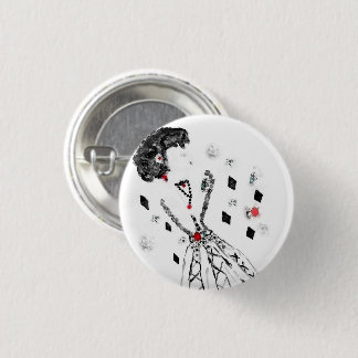 LADY IN DIAMONDS (WATERCOLOR) BROOCH BUTTON