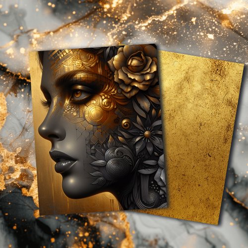 Lady in Gold Ethereal Art Scrapbook