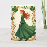 Lady in Green St. Patrick's Day Holiday Card