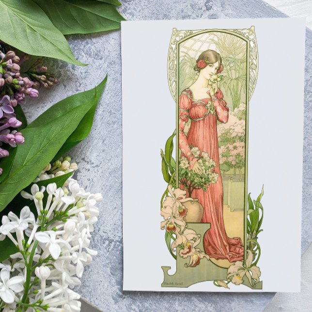 Lady in greenhouse card (Creator Uploaded)