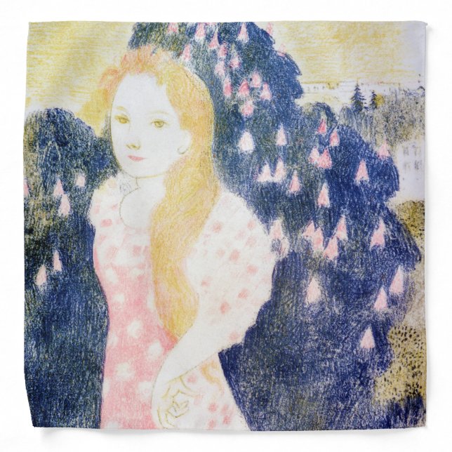 Lady in Pink Dress, Maurice Denis Bandana (Front)