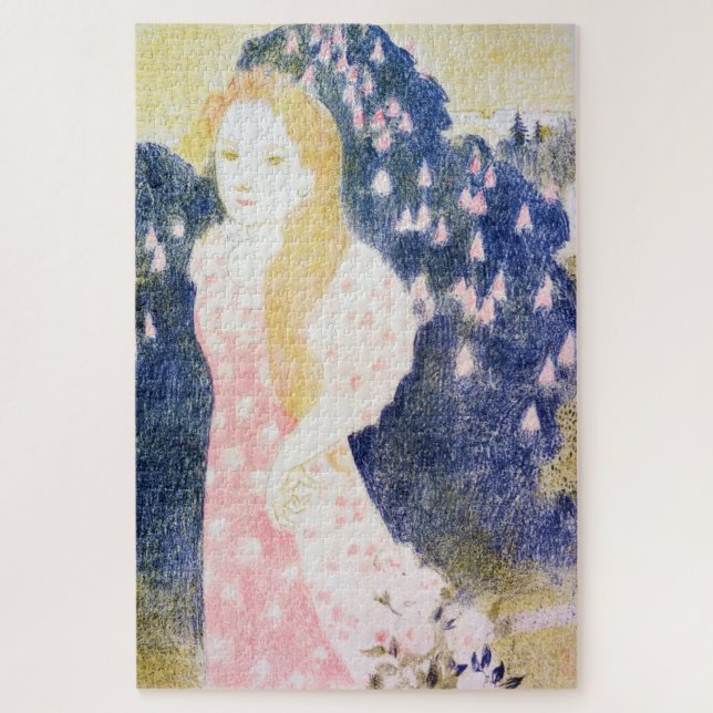 Lady in Pink Dress, Maurice Denis Jigsaw Puzzle (Vertical)