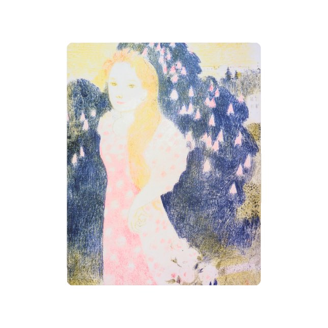 Lady in Pink Dress, Maurice Denis Metal Print (Front)