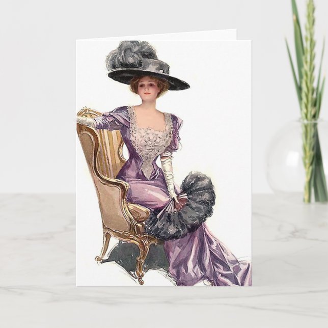 Lady in Purple Card (Front)