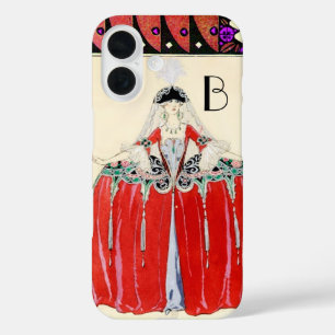 LADY IN RED,BEAUTY FASHION COSTUME DESIGN MONOGRAM iPhone 16 CASE