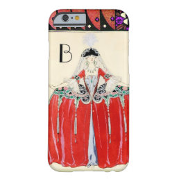 LADY IN RED,BEAUTY FASHION COSTUME DESIGN MONOGRAM BARELY THERE iPhone 6 CASE