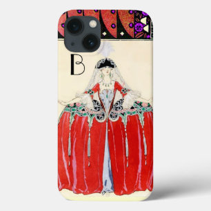 LADY IN RED,BEAUTY FASHION COSTUME DESIGN MONOGRAM iPhone 13 CASE