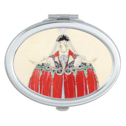 LADY IN RED ,BEAUTY FASHION MIRROR FOR MAKEUP
