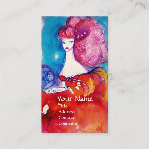 LADY IN RED BeautySalon Spa Makeup Artist Business Card