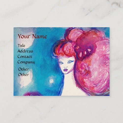 LADY IN RED BeautySalon Spa Makeup Artist Business Card